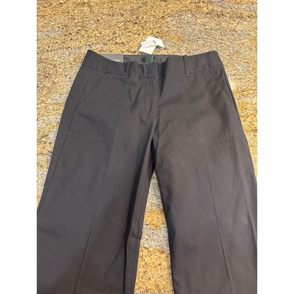 NWT J.Crew Addison City Fit Black Stretch Pants Low Rise Bootcut Size 0 Regular